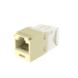 Conector Jack RJ45 Estilo TG, Mini-Com, Categoría 6, de 8 Posiciones y 8 Cables, Color Marfil