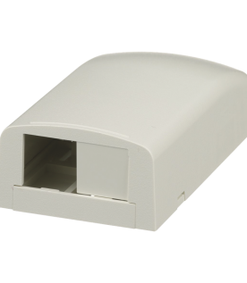 Caja de Montaje en Superficie, Para 2 Módulos Mini-Com, Color Blanco Mate
