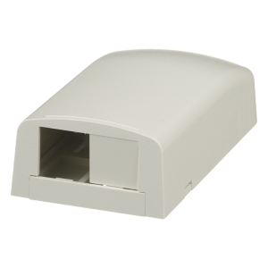 Caja de Montaje en Superficie, Para 2 Módulos Mini-Com, Color Blanco Mate