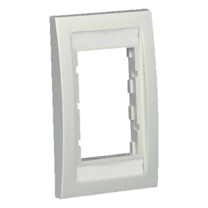 Marco de Placa Frontal Ejecutiva, Para Dos Insertos de 1/2 o Tres Insertos de 1/3, Color Blanco Mate