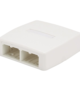 Caja de Montaje en Superficie, Para 4 Módulos Mini-Com, Color Blanco Mate