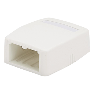 Caja de Montaje en Superficie, Para 2 Módulos Mini-Com, Color Blanco