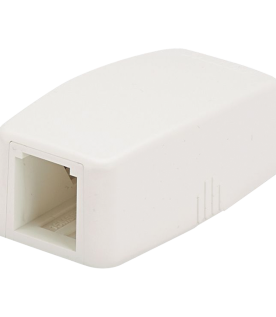 Caja de Montaje en Superficie, Para 1 Módulo Mini-Com, Color Blanco Mate