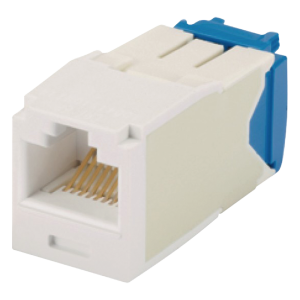 Conector Jack RJ45 Estilo TG, Mini-Com, Categoría 6A, de 8 Posiciones y 8 Cables, Color Blanco