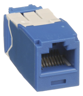 Conector Jack RJ45 Estilo TG, Mini-Com, Categoría 6A, de 8 Posiciones y 8 Cables, Color Azul