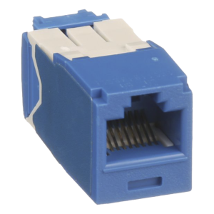 Conector Jack RJ45 Estilo TG, Mini-Com, Categoría 6A, de 8 Posiciones y 8 Cables, Color Azul
