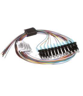 Kit de 12 Pigtails con Conector LC, Multimodo 50/125 OM3, 900um, de 1 Metro (3.28 Pies)