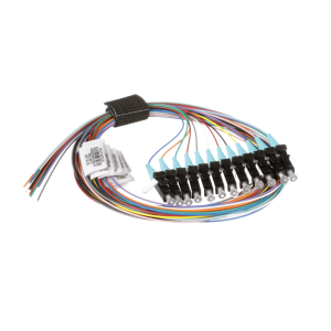 Kit de 12 Pigtails con Conector LC, Multimodo 50/125 OM3, 900um, de 1 Metro (3.28 Pies)