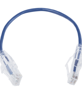 Cable de Parcheo Slim UTP Cat6 - 20 cm (7.87 Pulgadas) Azul Diámetro Reducido (28 AWG)
