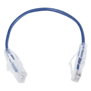 Cable de Parcheo Slim UTP Cat6 - 20 cm (7.87 Pulgadas) Azul Diámetro Reducido (28 AWG)