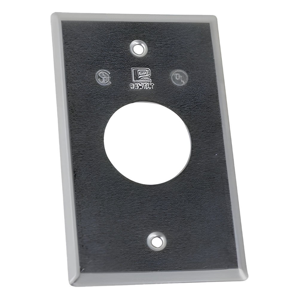 Tapa rectangular aluminio para contacto de 35.2 mm, tipo RR a prueba de intemperie.