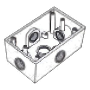 Caja Condulet FS de 3/4" (19.05 mm ) con cinco bocas a prueba de intemperie.