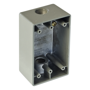 Caja Condulet FS de 1" ( 25.4 mm) con dos bocas a prueba de intemperie.