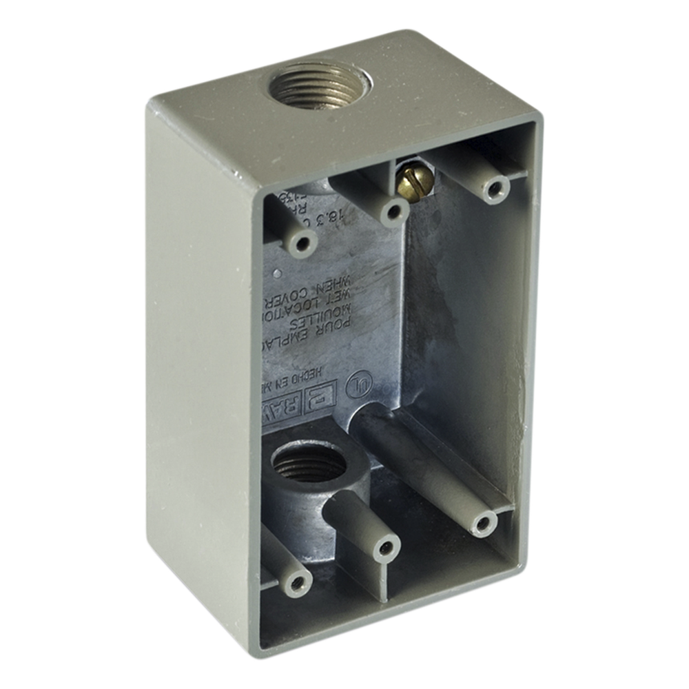 Caja Condulet FS de 1" ( 25.4 mm) con dos bocas a prueba de intemperie.
