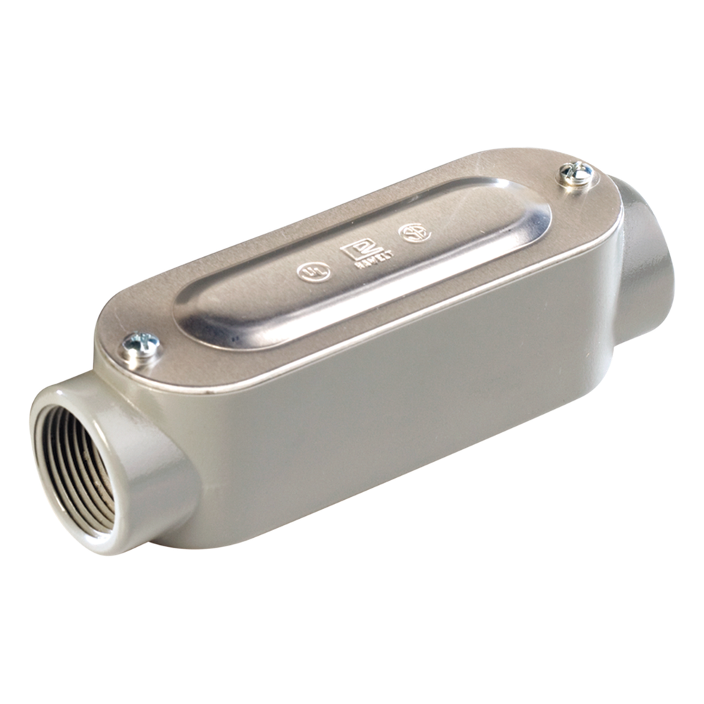 Caja Ovalada Roscada tipo C de 1/2" (12.7 mm) / Incluye tapa y tornillos.