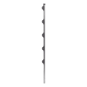 Poste de Paso de 1.2m para Cerca Electrificada.Tubo Galvanizado cal. 18 de 1"Diam. con Tapón y 5 Aisladores Instalados.