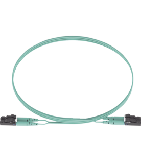 Jumper de Fibra Optica Multimodo 50/125 OM3, LC-LC Duplex, OFNR (Riser), Color Aqua, 5 Metros (16.40 Pies)