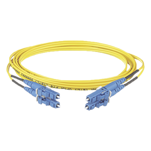 Jumper de Fibra Optica Monomodo 9/125 OS2, LC-LC Duplex, OFNR (Riser), Color Amarillo, 15 Metros (49.21 Pies)