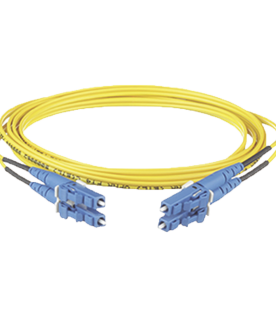 Jumper de Fibra Optica Monomodo 9/125 OS2, LC-LC Duplex, OFNR (Riser), Color Amarillo, 7 Metros (22.97 Pies)