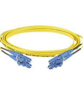 Jumper de Fibra Optica Monomodo 9/125 OS2, LC-LC Duplex, OFNR (Riser), Color Amarillo, 5 Metros (16.40 Pies)