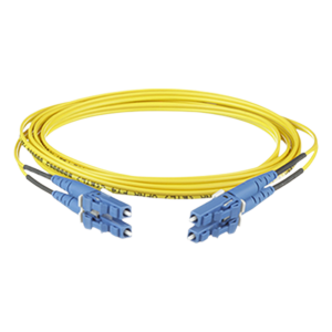 Jumper de Fibra Optica Monomodo 9/125 OS2, LC-LC Duplex, OFNR (Riser), Color Amarillo, 5 Metros (16.40 Pies)