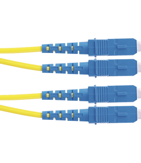 Jumper de Fibra Optica Monomodo 9/125 OS2, SC-SC Duplex, OFNR (Riser), Color Amarillo, 2 Metros (6.56 Pies)