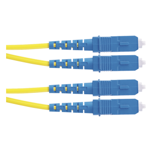Jumper de Fibra Optica Monomodo 9/125 OS2, SC-SC Duplex, OFNR (Riser), Color Amarillo, 2 Metros (6.56 Pies)