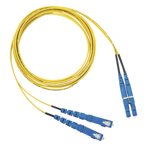 Jumper de Fibra Optica Monomodo 9/125 OS2, LC-SC Duplex, OFNR (Riser), Color Amarillo, 3 Metros (9.84 Pies)
