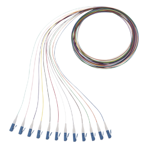 Kit de 12 Pigtails con Conector LC, Monomodo 9/125 OS2, 900um, de 1 Metro (3.28 Pies)