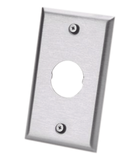 Placa de Pared IndustrialNet?, Para 1 Conector Industrial, de Acero Inoxidable