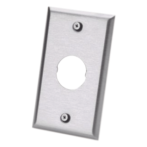 Placa de Pared IndustrialNet?, Para 1 Conector Industrial, de Acero Inoxidable