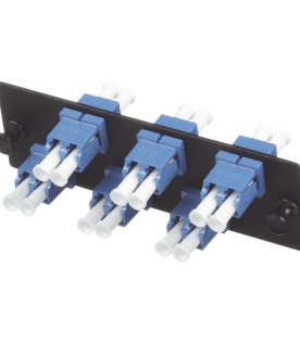 Placa Acopladora de Fibra Óptica FAP, con 6 Conectores LC Duplex (12 Fibras), para Fibra Monomodo OS1/OS2, Color Azul