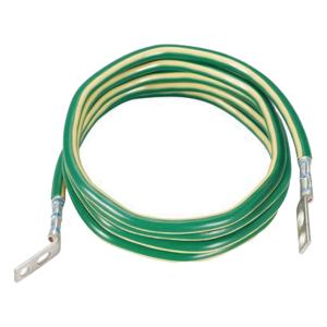 Jumper para Aterrizar Equipos, 6 AWG, con Terminal Doblada a 45 Grados (LCC6-14JAWH-L) Para Conexión a Tierra y Terminal Recta (LCC6 - 14JAW-L) Para Equipos , 2.4 m de Largo