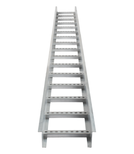 Escalera de Aluminio Portacables / Perfil Z / Peralte 3 1/4" /Paso 9" / Ancho 9" / 3.66 metros / Capacidad Máx. 205 Cables / Incluye Cople Union y Tornillería
