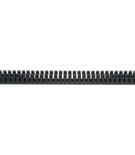Canaleta Ranurada de PVC sin Tapa, Tipo H (Tapa Abisagrada), 55.1 mm de Ancho, 50.3 mm de Alto y 1828.8 mm de Largo, Color Negro