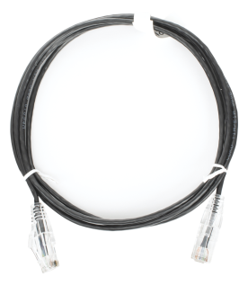 Cable de Parcheo Slim UTP Cat6 - 1.5 Metros (4.92 Pies) Negro Diámetro Reducido (28 AWG)