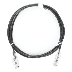 Cable de Parcheo Slim UTP Cat6 - 1.5 Metros (4.92 Pies) Negro Diámetro Reducido (28 AWG)