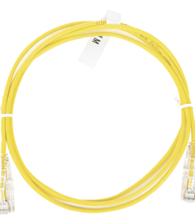 Cable de Parcheo Slim UTP Cat6 - 1 Metro (3.28 Pies), Amarillo, Diámetro Reducido (28 AWG)