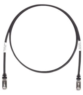 Patch Cord Cat6A, Blindado S/FTP, CM/LS0H, 2.13 Metros (7 Pies), Color Negro