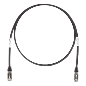 Patch Cord Cat6A, Blindado S/FTP, CM/LS0H, 2.13 Metros (7 Pies), Color Negro