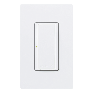 Interruptor de pared on/off para sistema RadioRA 2, doble voltaje 120/277 V, 8 A en iluminación y motores de 1/10 HP (3 A), dos hilos sin cable neutro, unipolar o multilocalización