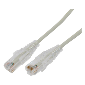 Cable de Parcheo Slim UTP Cat6A - 2 Metros (6.56 Pies) Gris, Diámetro Reducido (28 AWG)