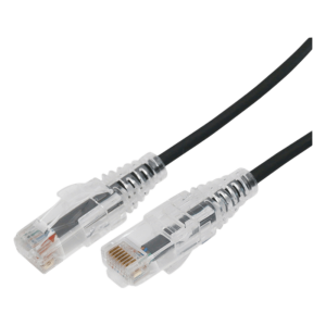 Cable de Parcheo Slim UTP Cat6A - 1 Metro (3.28 Pies) Negro, Diámetro Reducido (28 AWG)