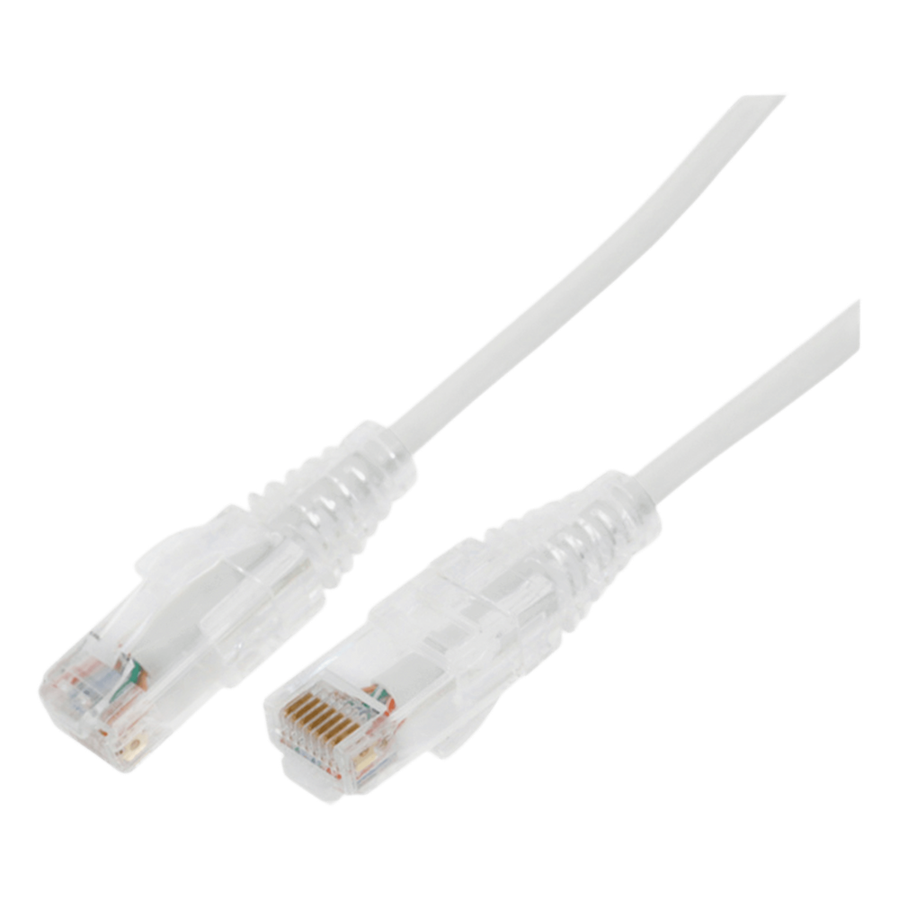 Cable de Parcheo Slim UTP Cat6A - 10 Metros (32.81 Pies) Blanco, Diámetro Reducido (28 AWG)