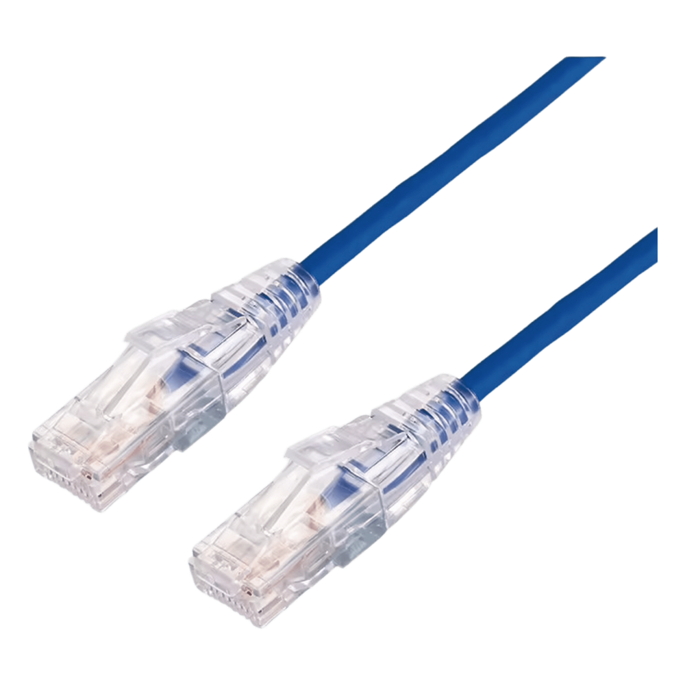 Cable de Parcheo Slim UTP Cat6A - 7 Metros (22.97 Pies) Azul, Diámetro Reducido (28 AWG)