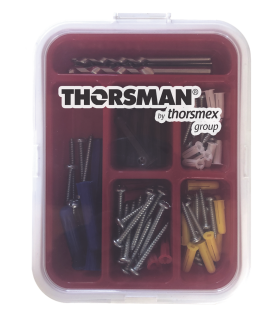 Kit para Sistemas de Fijación en Concreto, Taquetes con doble expansión y guía incluida para fácil instalación (104 piezas)