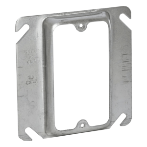 Sobretapa Cuadrada Galvanizada  de 4", realce de 1/2".