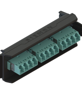 Placa Acopladora LightVerse, 6 Conectores Dúplex LC/UPC, Acepta hasta 12 Fibras Multimodo OM3 y OM4 (No Shuttered)