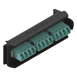 Placa Acopladora LightVerse, 6 Conectores Dúplex LC/UPC, Acepta hasta 12 Fibras Multimodo OM3 y OM4 (No Shuttered)