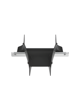 Bajada/Salida de Cables Para Charola Wire Basket, de 4 in, Con Control de Radio de Curvatura, Color Negro